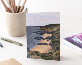 Illustrated Landscape Card - Whitsand Bay, Cornwall