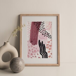 Minimal Abstract Print / Abstract Wall Art / Abstract Painting / Abstract Wall Art / Abstract Line Art / Watercolour Art CLEARANCE image 3