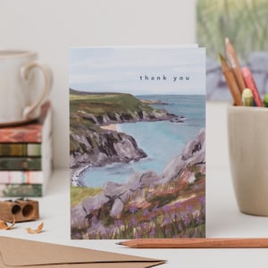 Danksagung Karte - Zennor Head Küstenstrand Landschaft Dankeskarten Pack