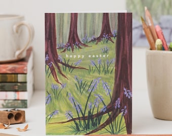 Bluebells Easter Card - Spring Floral Art