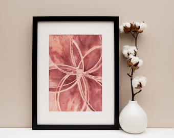 Flower Art Print / Floral Print / Abstract Watercolour Wall Art / Abstract Art Print / Abstract Painting / Abstract Wall Art - CLEARANCE