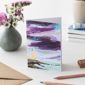 Corsewall Lighthouse Card - Illustrated Nature Landscape Art - Dumfries and Galloway, Scotland