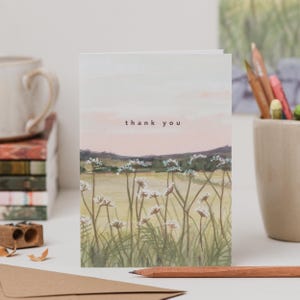 Derbyshire Sunset Dankeskarte - Britische Landschaft Dankeskarten Pack