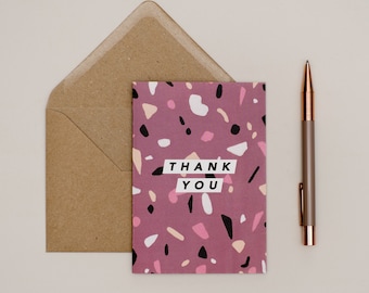 Thank You Card Pack / Terrazzo Thank You Card / Thank You Cards Wedding / Thank You Cards Set / Thank You Cards Multipack / Thank You Baby