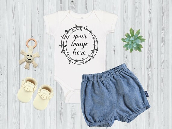 White Baby Bodysuit Mockup Rabbit Skins 4424 White Baby Bodysuit Mockup Rabbit Skins 4424
