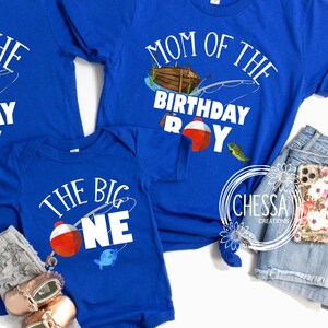 O Fish Ally One Birthday Boy Shirt & Outfits for Family, Fishing First Birthday for the Big One Year Old Boys Fish Party Raglan
