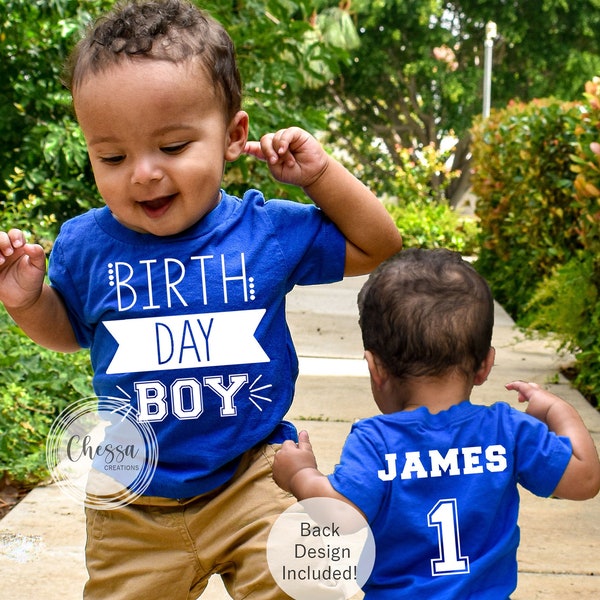 Traje de cumpleaños para niño de un año, azul rey, Chessa Creations Original