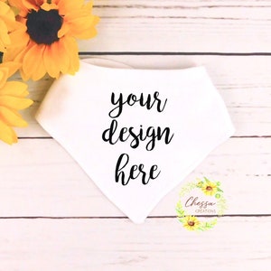 Custom Bandana Bib Custom Baby Bib Bandana Bib Baby Bib Baby Boy Gift Baby Girl Gift Custom Bib Baby Shower Gift Newborn Gift WHITE BIB