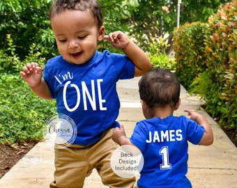 1st Birthday Boy One Year Old Boy Birthday Outfit, First Birthday,  I'm 1, Royal Blue, Chessa Creations