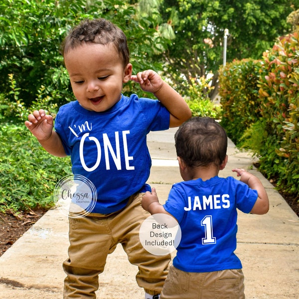 1st Birthday Boy One Year Old Boy Birthday Outfit, First Birthday,  I'm 1, Royal Blue, Chessa Creations