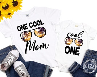 First Birthday Boy Family Cool One Year Old Outfit, 1st Birthday Shirts for Mom, Dad, Sister, Brother, Girl, DTG Ink
