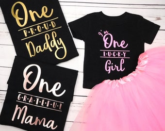 mommy and daddy shirts for 1st birthday