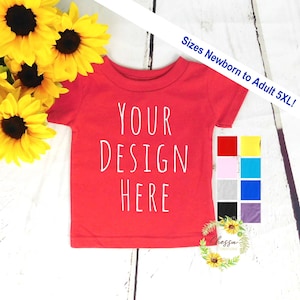 Chemise personnalisée pour enfant, T-shirt pour tout-petit, Body pour bébé, Jeune, T-shirt pour adulte, TOUTES LES TAILLES DISPONIBLES !, Rouge, orange, bleu, vert, Image en couleur