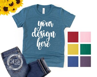 Soft Custom Kid Shirt Custom Baby Shirt Vintage Jersey Color Kids Toddler TShirt Baby Design Customize, Full Color Image Printing, Picture