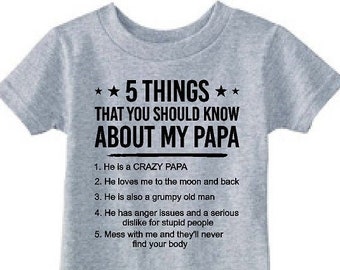 Cadeau pour garçon, chemise pour tout-petit, cadeaux papa pour enfants, chemise J'aime mon grand-père, body pour bébé