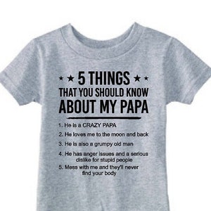 Gift for Boy, Toddler Baby Shirt, Papa Gifts for Kids, I Love My Grandpa Shirt, Baby Bodysuit