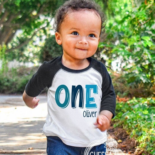 One Year Old Birthday Shirt Boy 1 Years Old Birthday Outfit Etsy