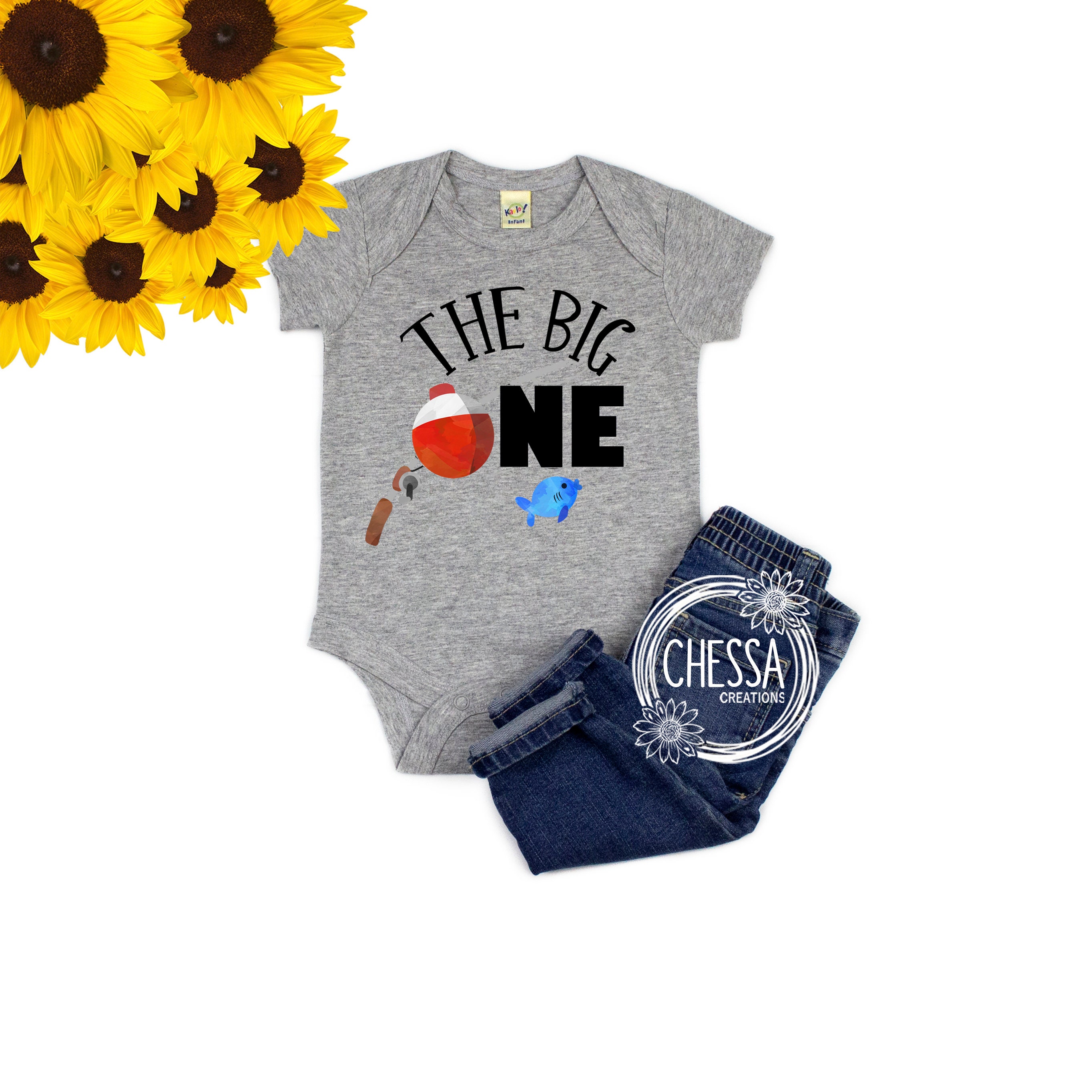 The Big One 1st Birthday Boy Outfit Fishing Raglan One Year Old, Mom, Dad  Family Shirts, More Shirt Colors 