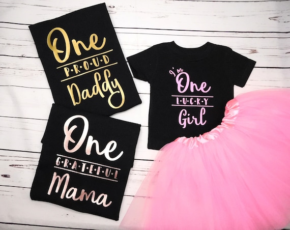 first birthday matching shirts