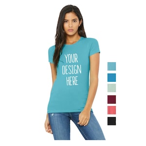 Womens Super Soft Jersey Ladies&#39; T Shirt, Slim Fit T-Shirt, Custom Family Shirts, Bella & Canvas 6004