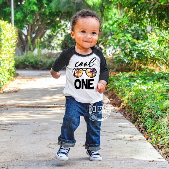 Boy Outfit One Year Old Shirt Boy Cool One First Birthday Shirt