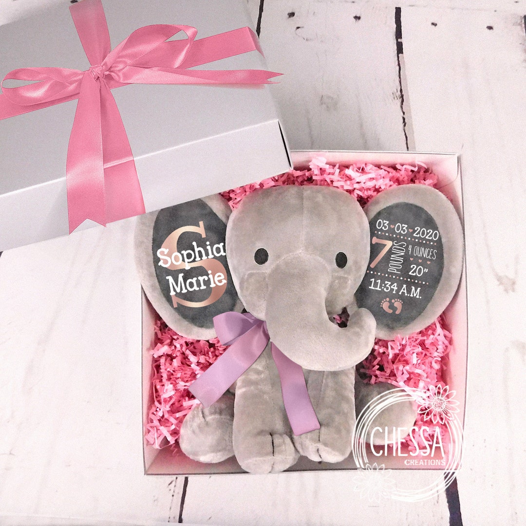 Gift for Baby Girl & New Mom, Pink Gift Box for Baby Shower Gift Basket