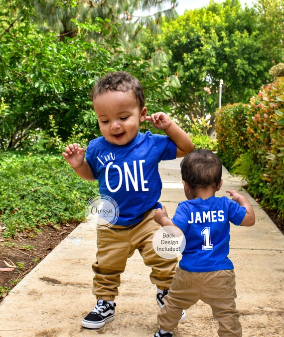 1st Birthday Boy One Year Old Boy Birthday Outfit, First Birthday, I'm 1,  Royal Blue, Chessa Creations 