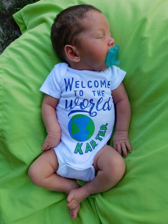 welcome to the world baby boy outfit