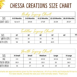 Puede incluir: Tabla de tallas para ropa de beb&eacute;, ni&ntilde;o peque&ntilde;o y ni&ntilde;o. La tabla muestra las tallas en meses, a&ntilde;os, y ancho de pecho y largo en cent&iacute;metros y pulgadas.