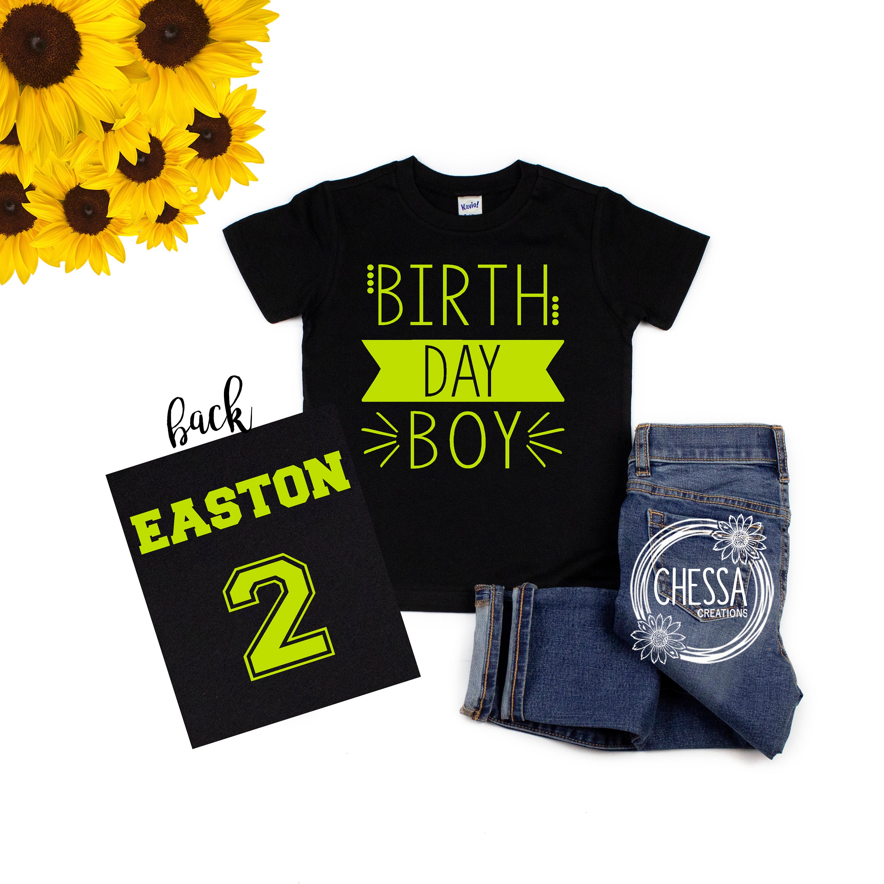 2nd Birthday Boy, Two Year Old Boy Birthday Outfit, Second Birthday, Black and Lime Green, Chessa Creations , 1, 2, 3, 4, 5, 6, 7, 8, 9, 10