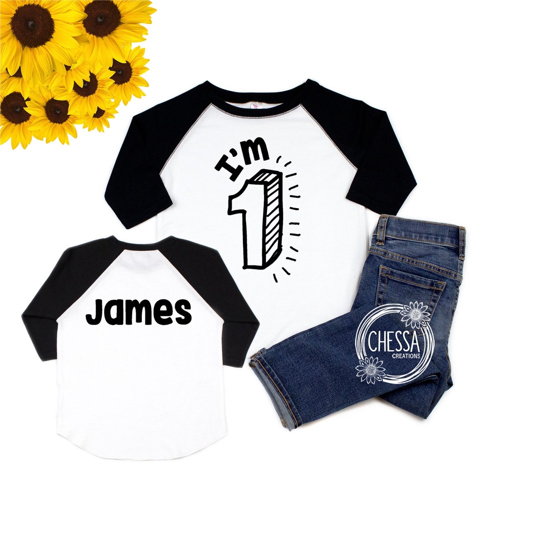 1st Birthday Boy Shirt, Im 1 First Outfit One Year Old, Boys Tshirt or