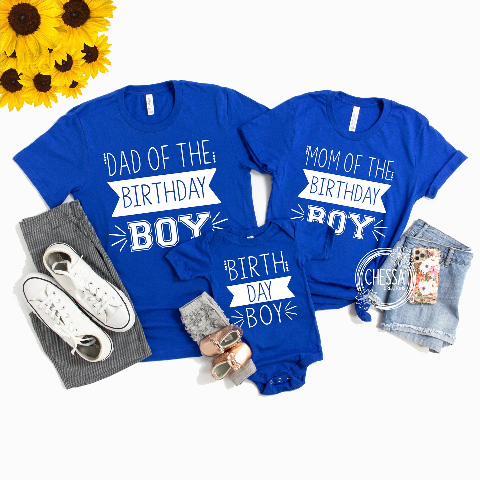 1st Birthday Boy Outfit Family Shirts One Year Old Modern Etsy
