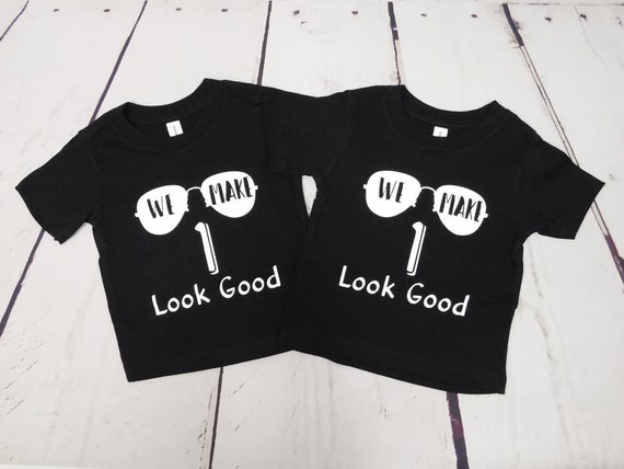 boy girl twin birthday shirts