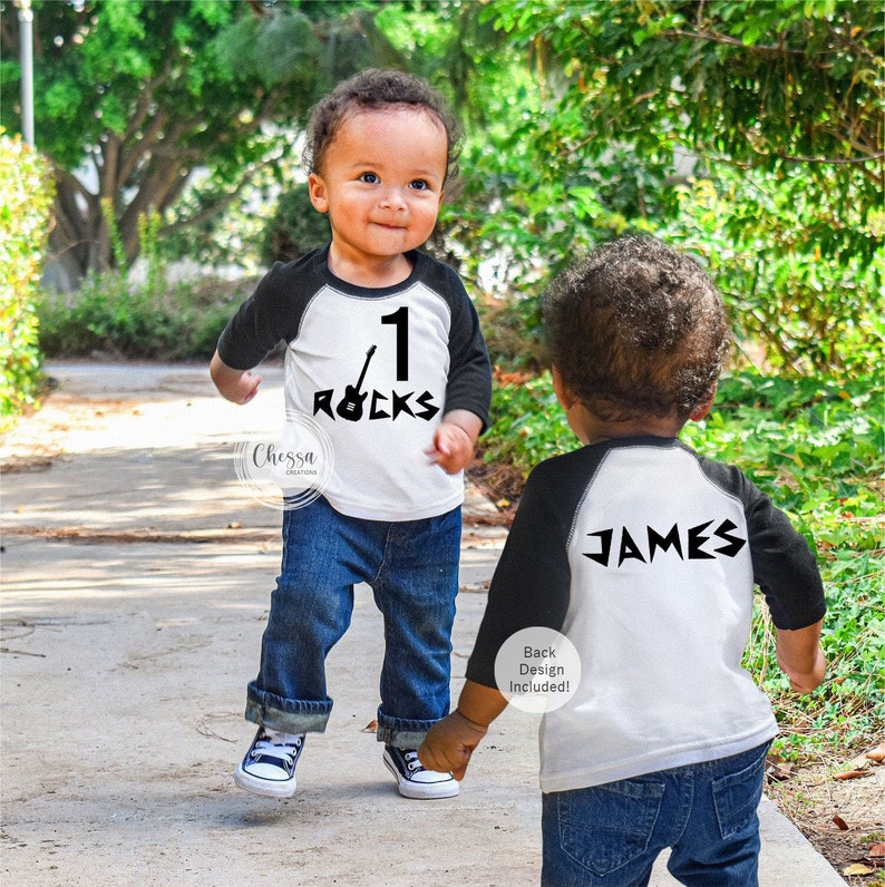 1st Birthday Boy Outfit Baby Boy One Year Old Rock N Roll 1 Etsy