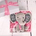 Gift for Baby Girl & New Mom, Pink Gift Box for Baby Shower Gift Basket, Personalized Elephant Stuffed Animal, Unique Gifts, Bubblegum Pink 