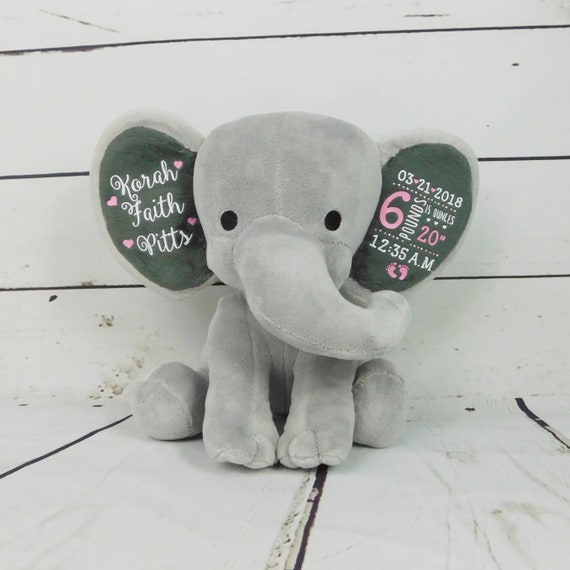 elephant baby announcement stuffed animal