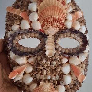 Decoración, concha: máscara de concha de estilo rococó