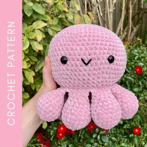 PATTERN/INSTRUCTIONS Giant Octopus | Velvet Octopus Pillow Pattern | Cute Octopus Plushie Pattern | Crochet Octopus Pattern