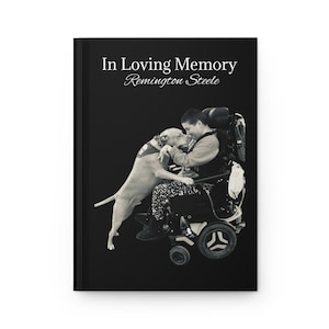 Personalized Dog Hardcover Journal, B&W Custom Pet Notebook, Dog Lover Gift, Puppy Planner, Animal Lover Diary, Pet Owner Gift