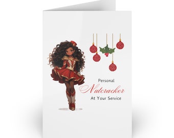 Christmas Nutcracker Encouragement Greeting Cards (1 or 10-pcs)