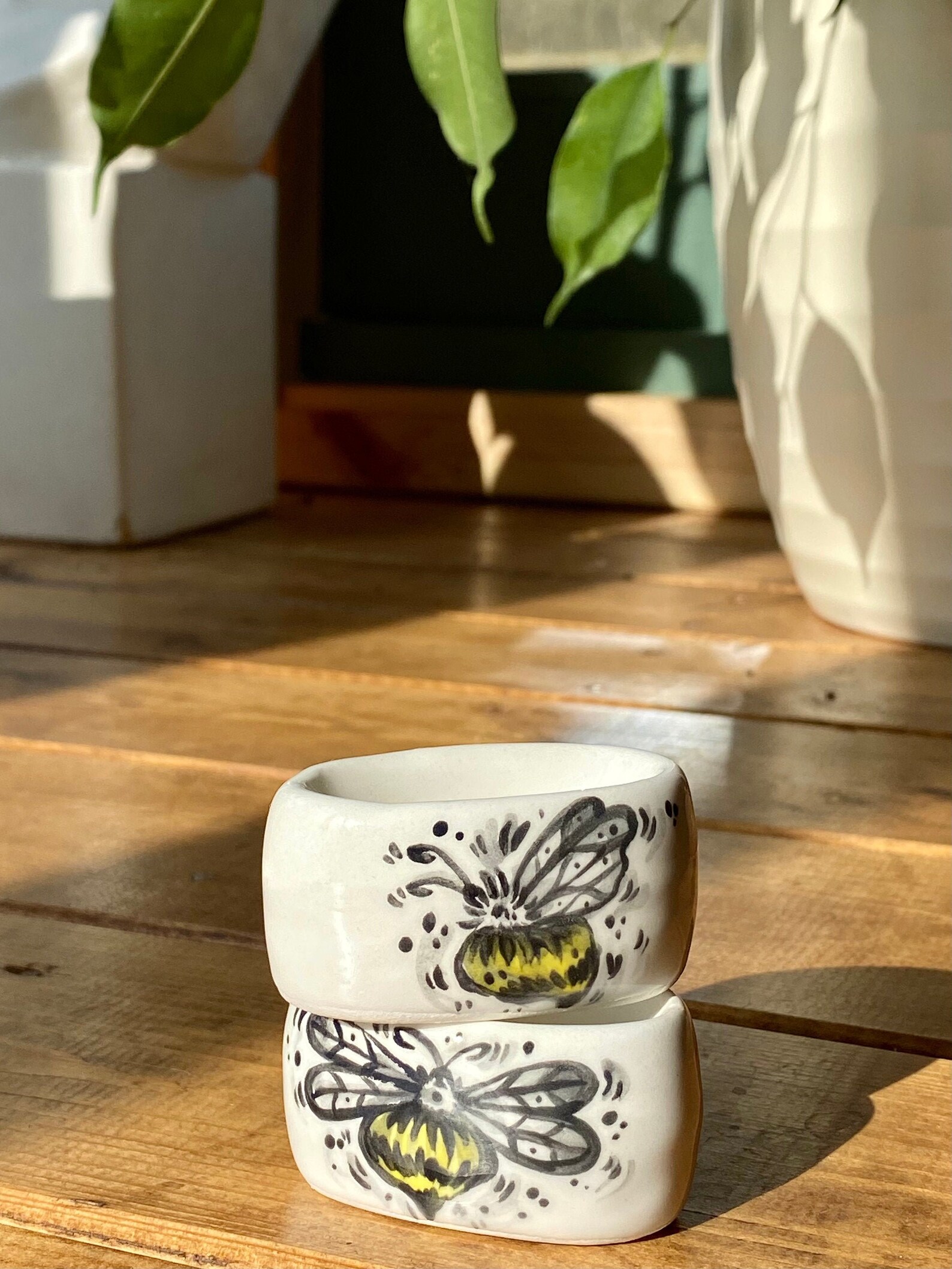 Bumble Bee napkin rings Etsy