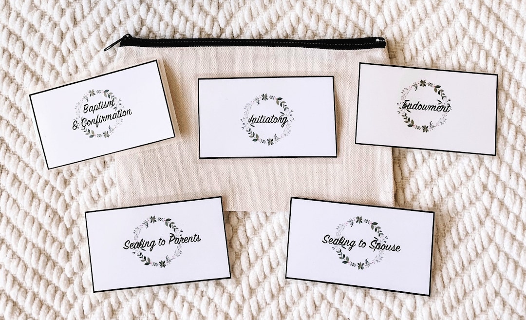 Ordinance Cards LDS Temples Personalized Canvas Bag - Etsy