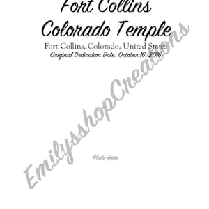 Fort Collins Colorado LDS Temple