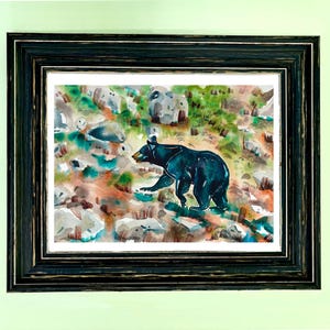 Black bear art print, multiple sizes