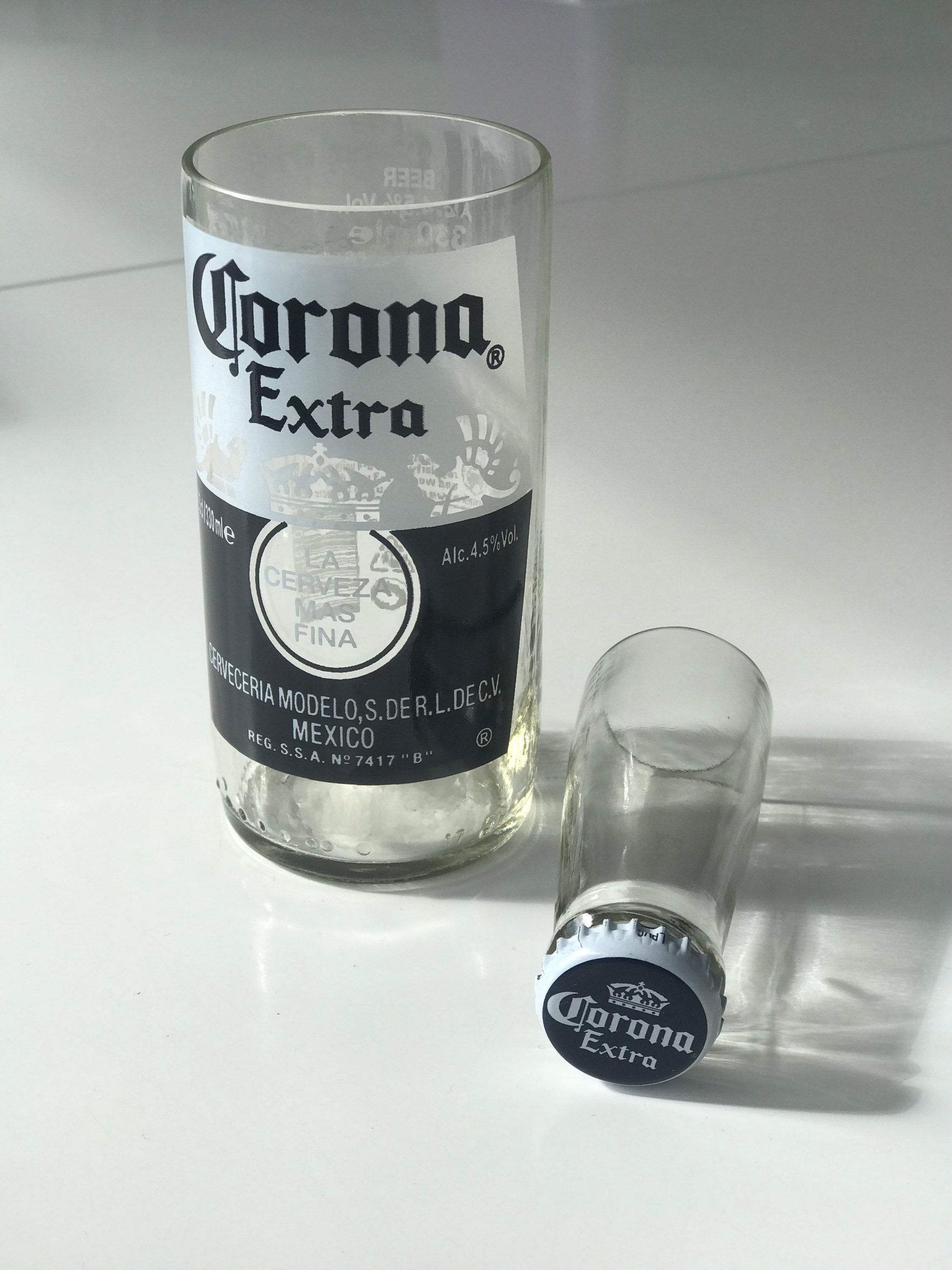 Handmade Corona Beer Glass With Matching Shot Glass | Etsy