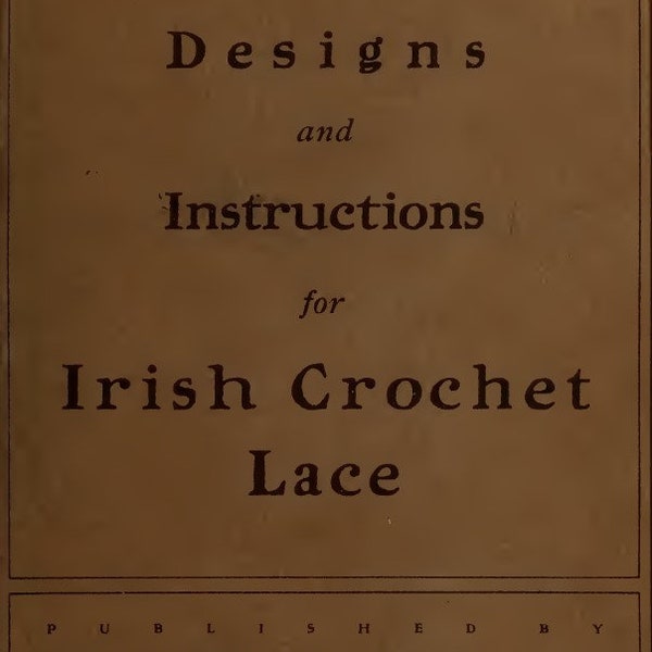 Patrons / PDF /Téléchargement instantané Le livre de crochet irlandais