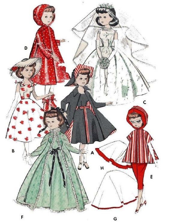 Free PDF sewing pattern for #vintage #dolls @