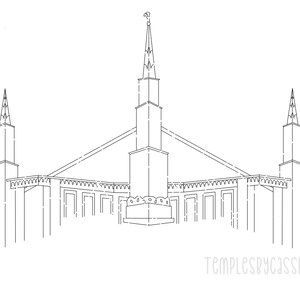 Dallas Texas LDS Temple Print Download and SVG