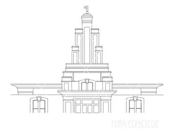 San Antonio LDS Temple Print Download and SVG
