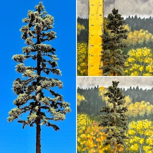Model Tree 9” Ponderosa Pine handmade HO, N, O Scale model railroad train diorama  1/87 terrain dollhouse war gaming 1072